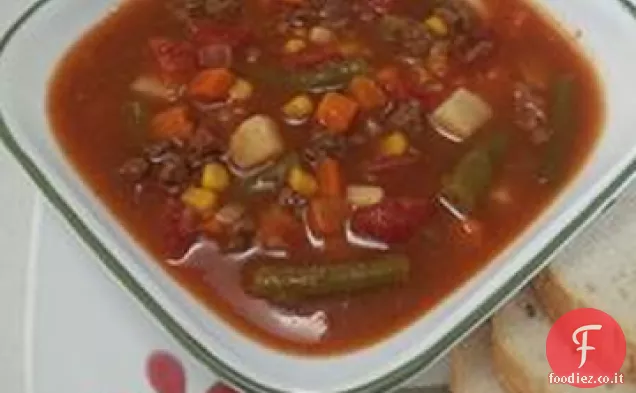Zuppa di verdure di manzo impressionante