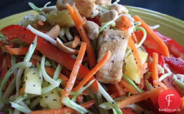 Insalata di pollo croccante di semi di papavero