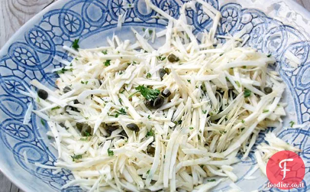 Insalata di sedano veloce con capperi e limone