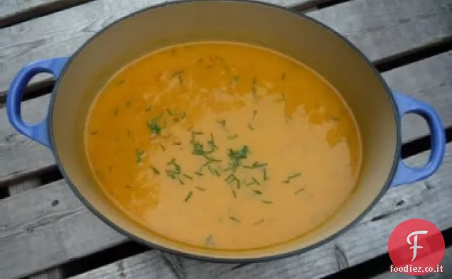 Zuppa di miele di carota refrigerata