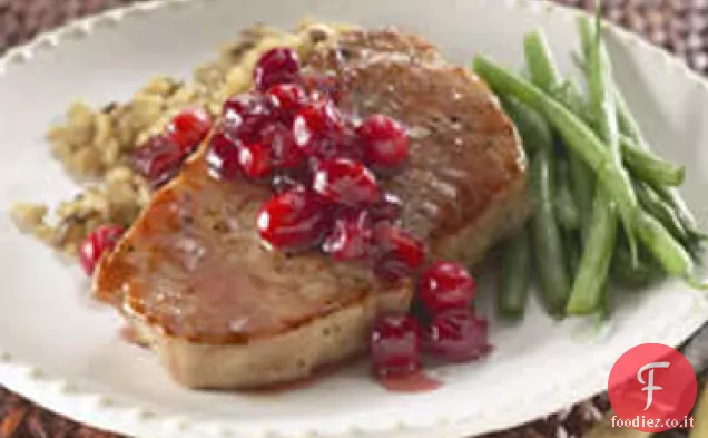 Braciole di maiale smaltate d'autunno