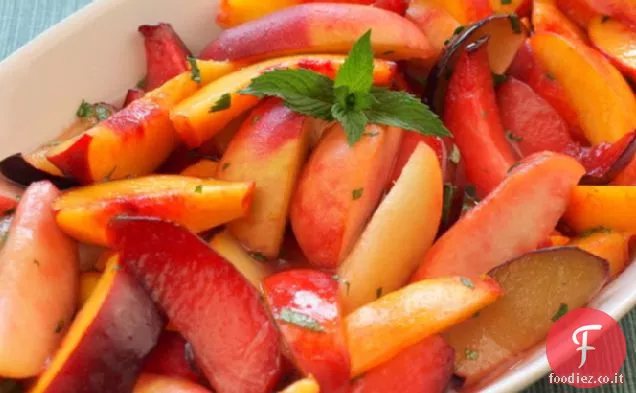 Insalate gravi: drupacee con sciroppo di zenzero e lime e menta