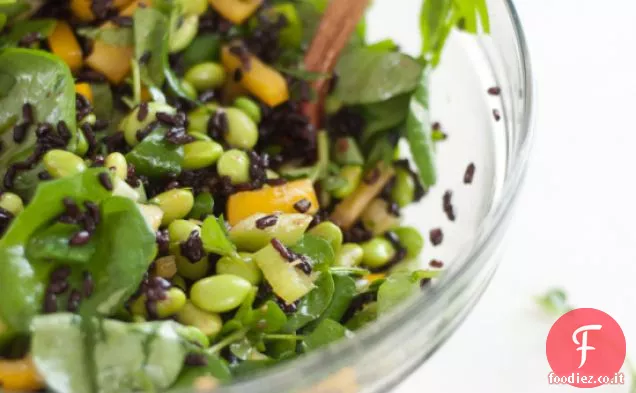Crescione e insalata di riso proibita