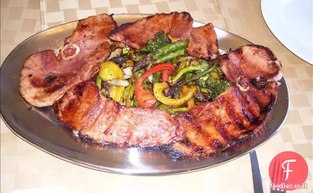 Prosciutto alla griglia con glassa