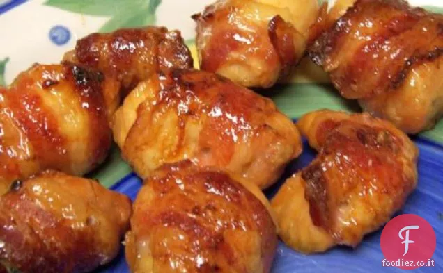 Capesante alla griglia di acero o morsi di petto di pollo