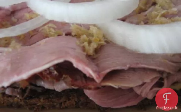 Roast Beef Open Faced Sandwich (Smørrebrød)