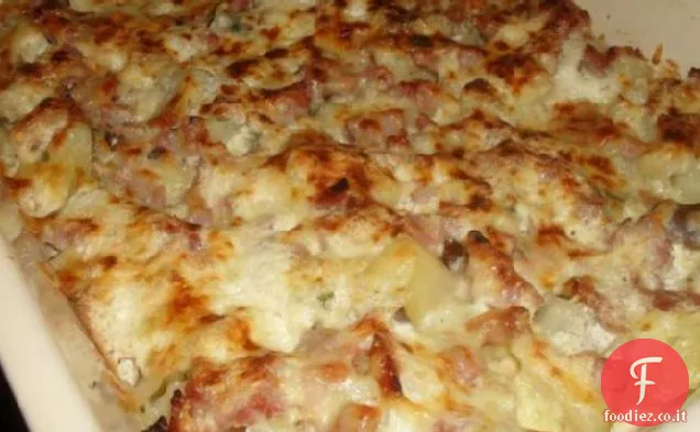 Casseruola di prosciutto e patate