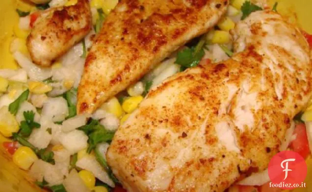 Petti di pollo anneriti con gusto di mais Cajun (Ww)