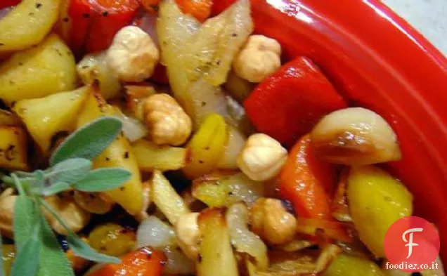 Miele Verdure arrosto con noci di Macadamia