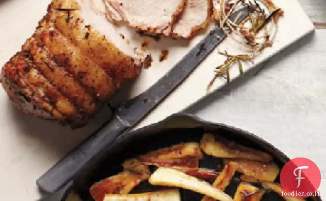 Arrosto di maiale con Pastinaca caramellata