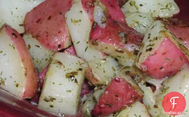 Patate al limone e aglio alla griglia