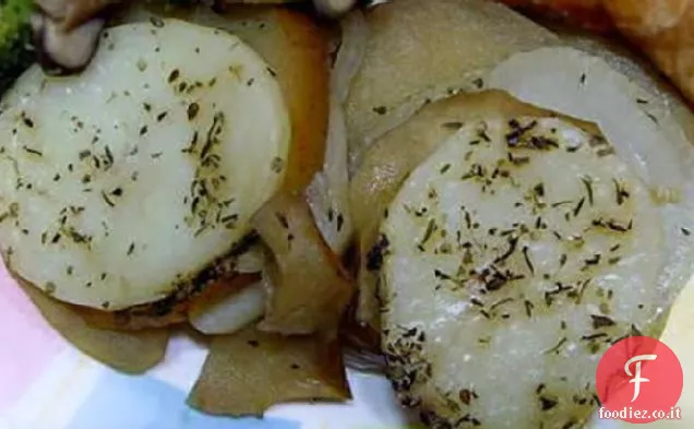 Patate e mele cuocere