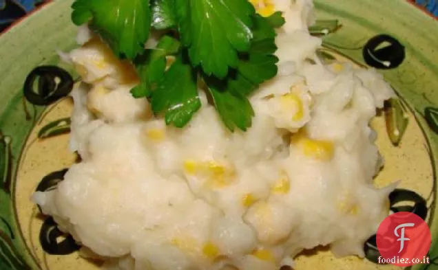 Mais e Mozzarella affumicata Purè di patate