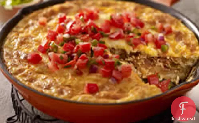 Chorizo, Patate e verde Cile frittata