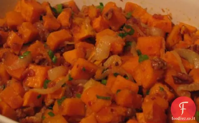 Insalata di patate dolci calde