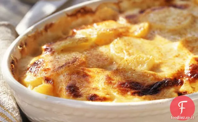 Gratin di patate cremose a due formaggi