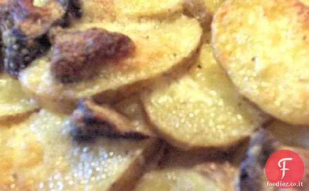 Gratin di Patate con Funghi Porcini e Mascarpone
