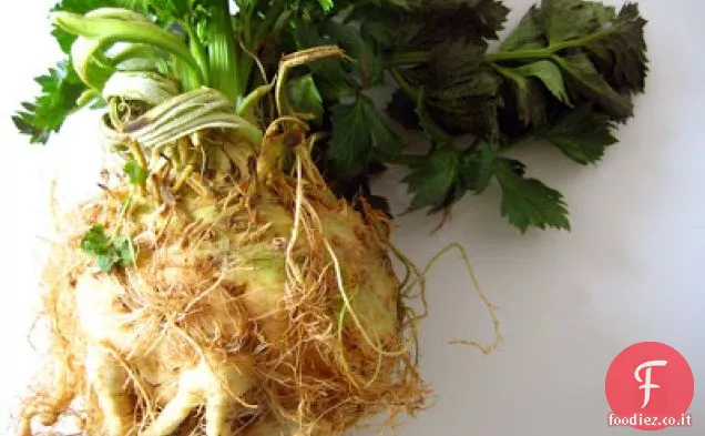 Stufato di lenticchie al curry con sedano rapa e zucca