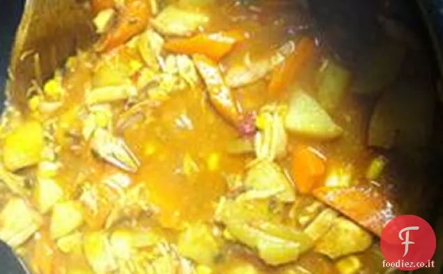 Pollo al curry bengalese con patate