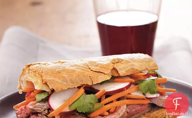 Panini al Roast Beef in stile Banh Mi