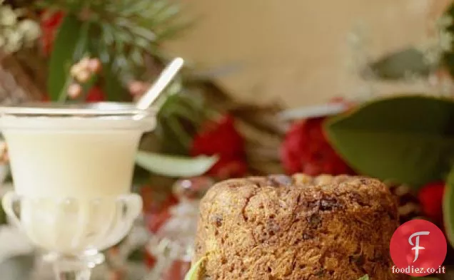 Budino di Natale con salsa al brandy