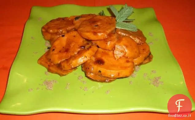 Patate dolci montate e zucchero di canna Pecan Cuocere