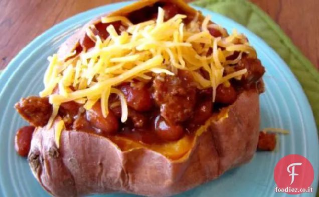 Patate dolci ripiene al peperoncino