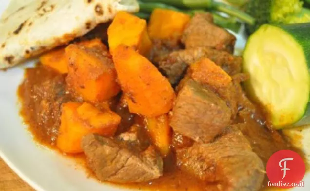 Manzo asiatico a cottura lenta con patate dolci