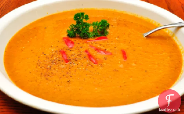 Zuppa di patate dolci speziate indiane