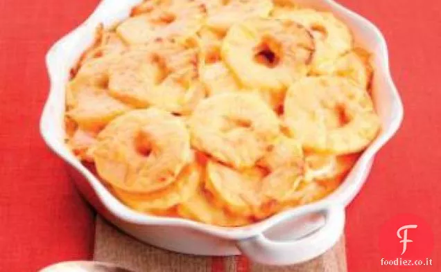 Gratin di patate dolci e mele dell'Ontario