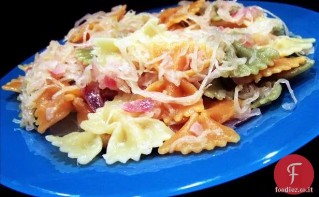 Papillon tagliatelle e crauti o tagliatelle Hluski :)