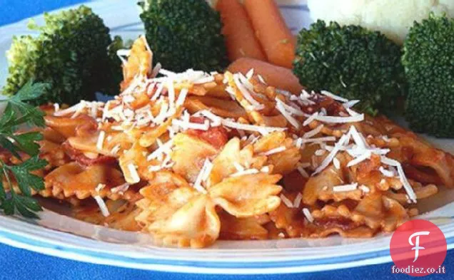 Papillon con pancetta