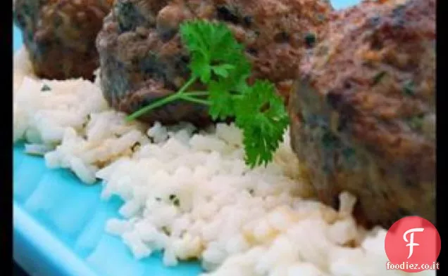 Polpette asiatiche con salsa di immersione al sesamo e lime
