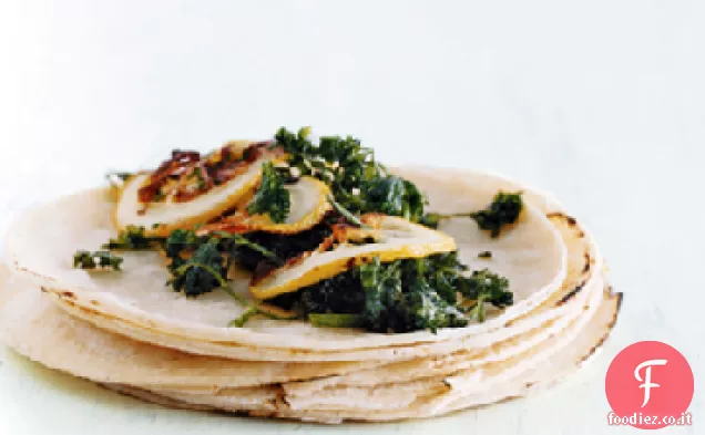 Tacos morbidi con Prezzemolo fritto e limone