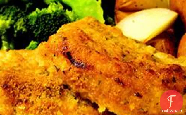 Braciole di maiale fritte al forno