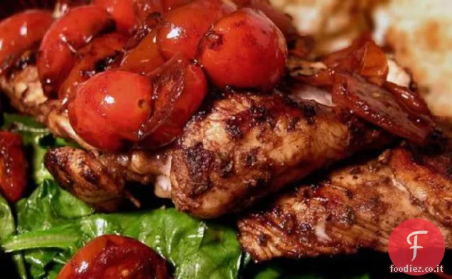 Pollo alle erbe con vinaigrette calda