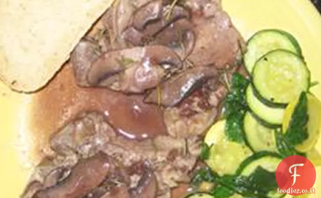 Braciola di Vitello ai Funghi Portabello