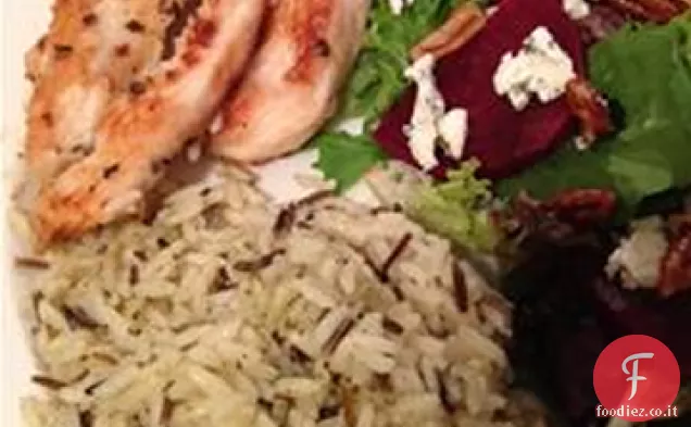 Strisce di pollo al basilico