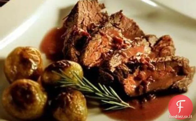 Gonna bistecca con salsa di vino rosso