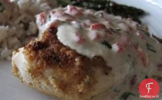 Pollo in crema di basilico
