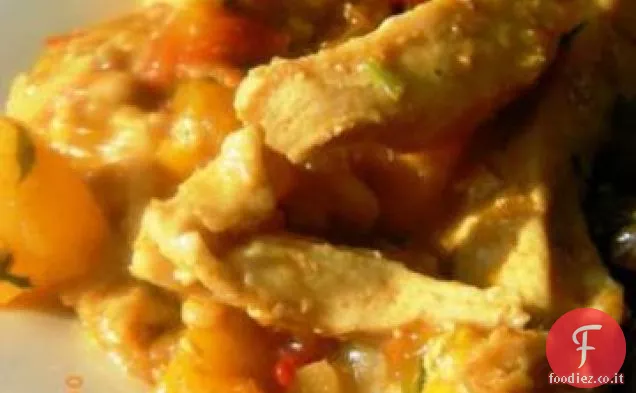 Pollo marocchino fritto in padella