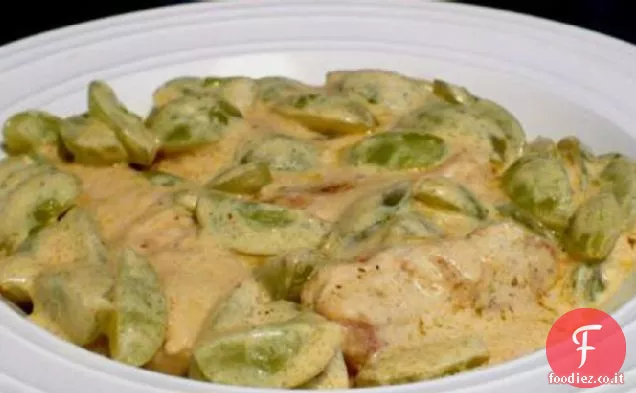 Pollo con Uva, Limone e panna