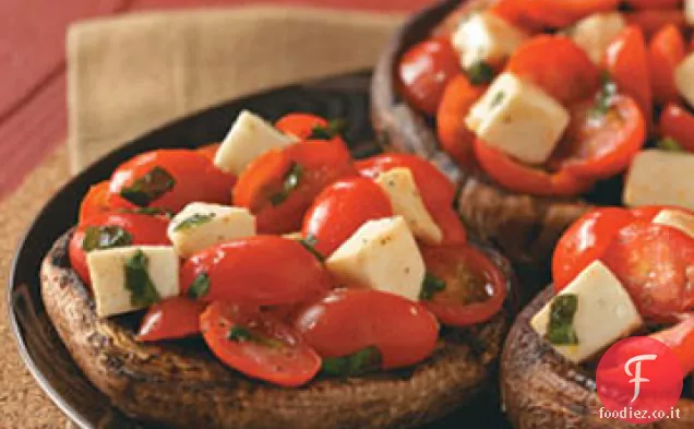 Portobellos alla griglia con insalata di Mozzarella Ricetta