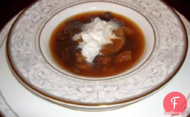 Zuppa di frutta piccante