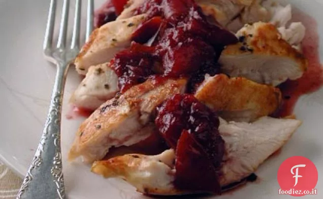 Pollo alla griglia con salsa Pinot-Prugna