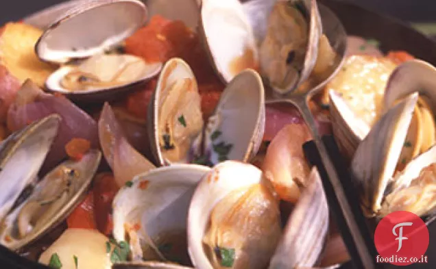 Vongole arrostite in ghisa