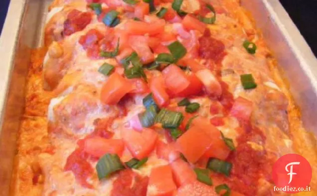 Enchiladas di pollo alla panna acida