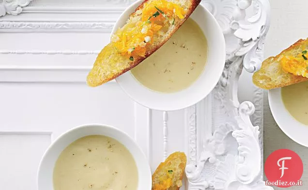 Zuppa di radice di sedano con clementina-Assaporare toast