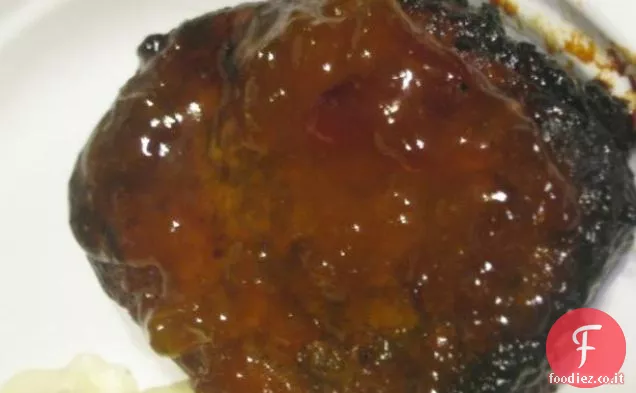 Braciole di maiale glassate teneri