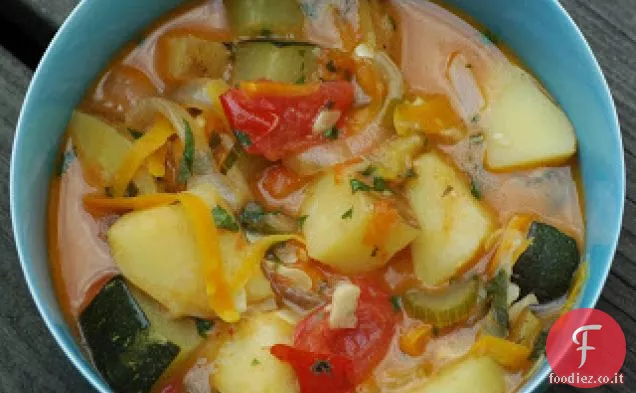 Curry rosso tailandese con verdure